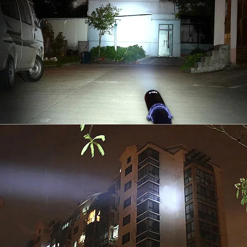 Baseball Bat LED Flashlight Waterproof T6 Super Bright Baton Aluminium Alloy Torch for Emergency Self Defens Outdoor Lighting