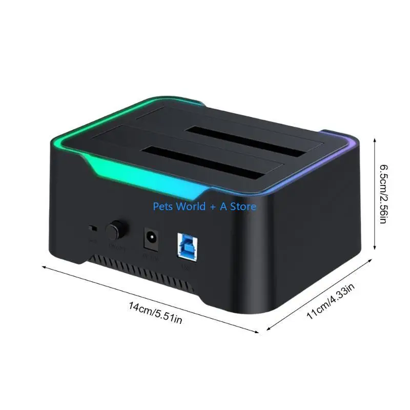 37 ميجابايت حاوية القرص الصلب مزدوج الخليج USB3.0 لـ 3.5 بوصة 2.5 بوصة