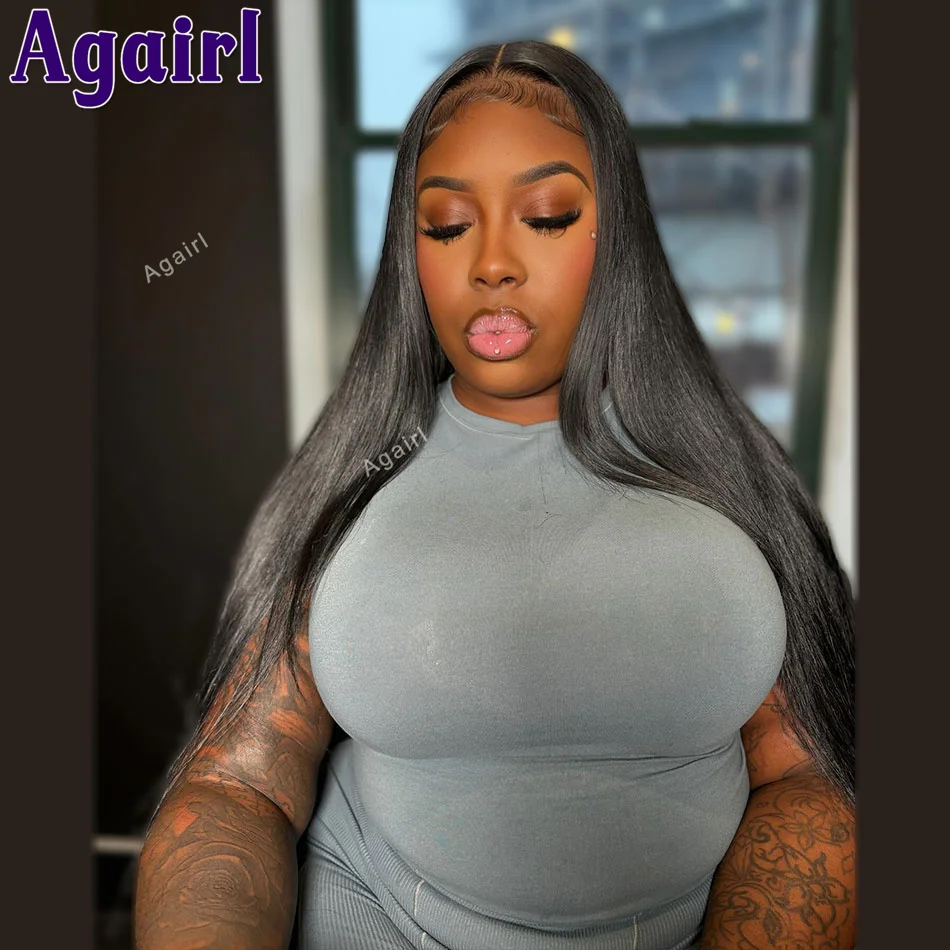 Brown Roots Ash Blonde 13X4 13X6 Lace Frontal Human Hair Wigs For Women Transparent 6X4 Lace Closure Wig Straight Lace Front Wig image 6