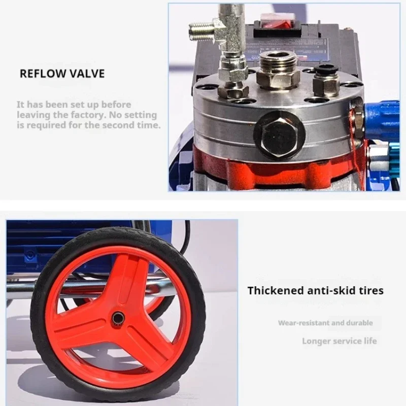 เครื่องพ่นสีน้ํายาง 3800 แรงดันสูง Airless High Power ไฟฟ้าสีผนังเครื่องพ่นสี 5000W