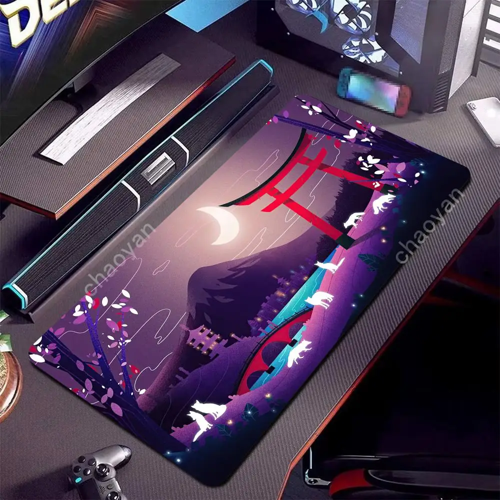 XXL Japanisches Gaming-Mauspad, Neues XXL-Mauspad, Tastaturmatte, Gamer-Soft-Office-Teppich, Tischunterlage, Langes Desktop-Mauspad – Detail 2