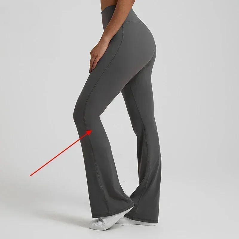 Ao Yoga pantalones acampanados de cintura alta para mujer, pantalones de pierna ancha para ejercicio, levantamiento de cadera informal al aire libre, Deportes, Fitness, baile