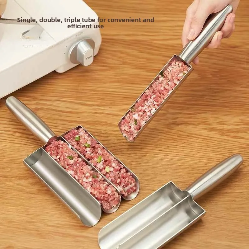 

304 Stainl Steel Meaall er Tee-Link Home Use Fi Ball Simp Paste Rice Ball Meat Mince Kitchen Cooking Tool