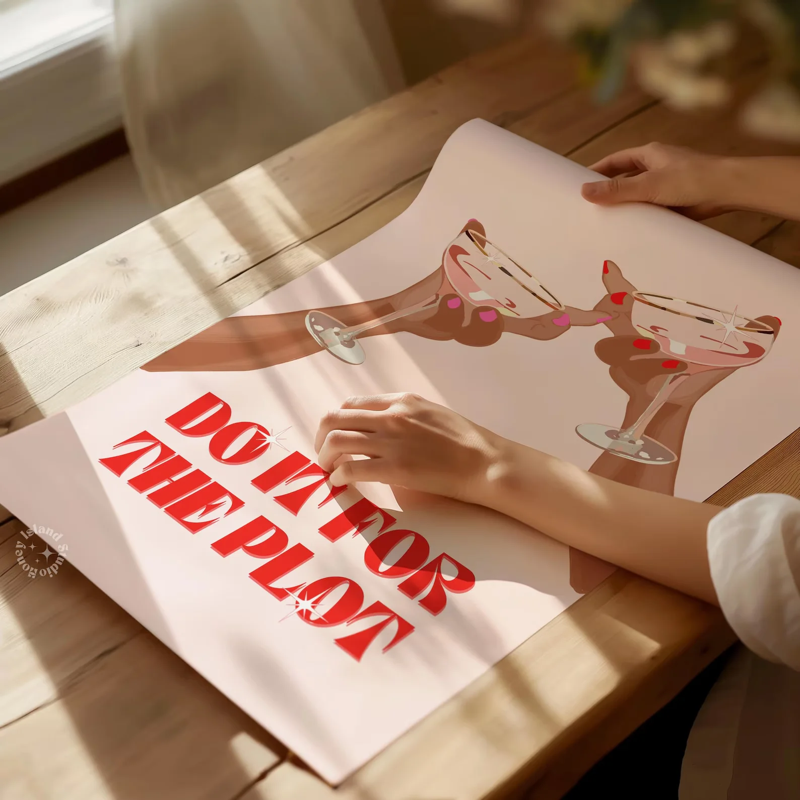 Lakukan untuk plot dekorasi asrama cetak merah muda keranjang bar dekorasi apartemen seni dinding retro trendi estetika y2k TANPA BINGKAI