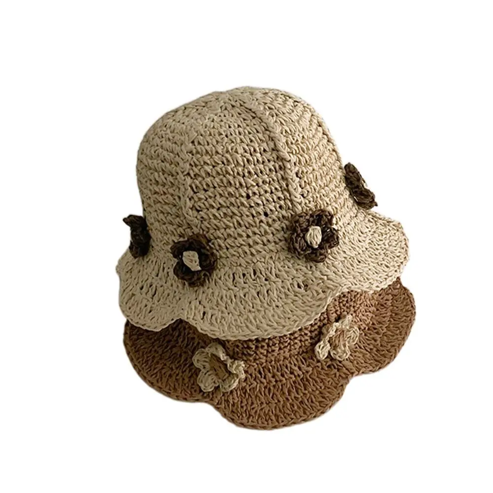 

Portable UV Protection Children Panama Caps Soft Breathable Straw Hat Cute Design Foldable Baby Sun Hat Outdoor Activities