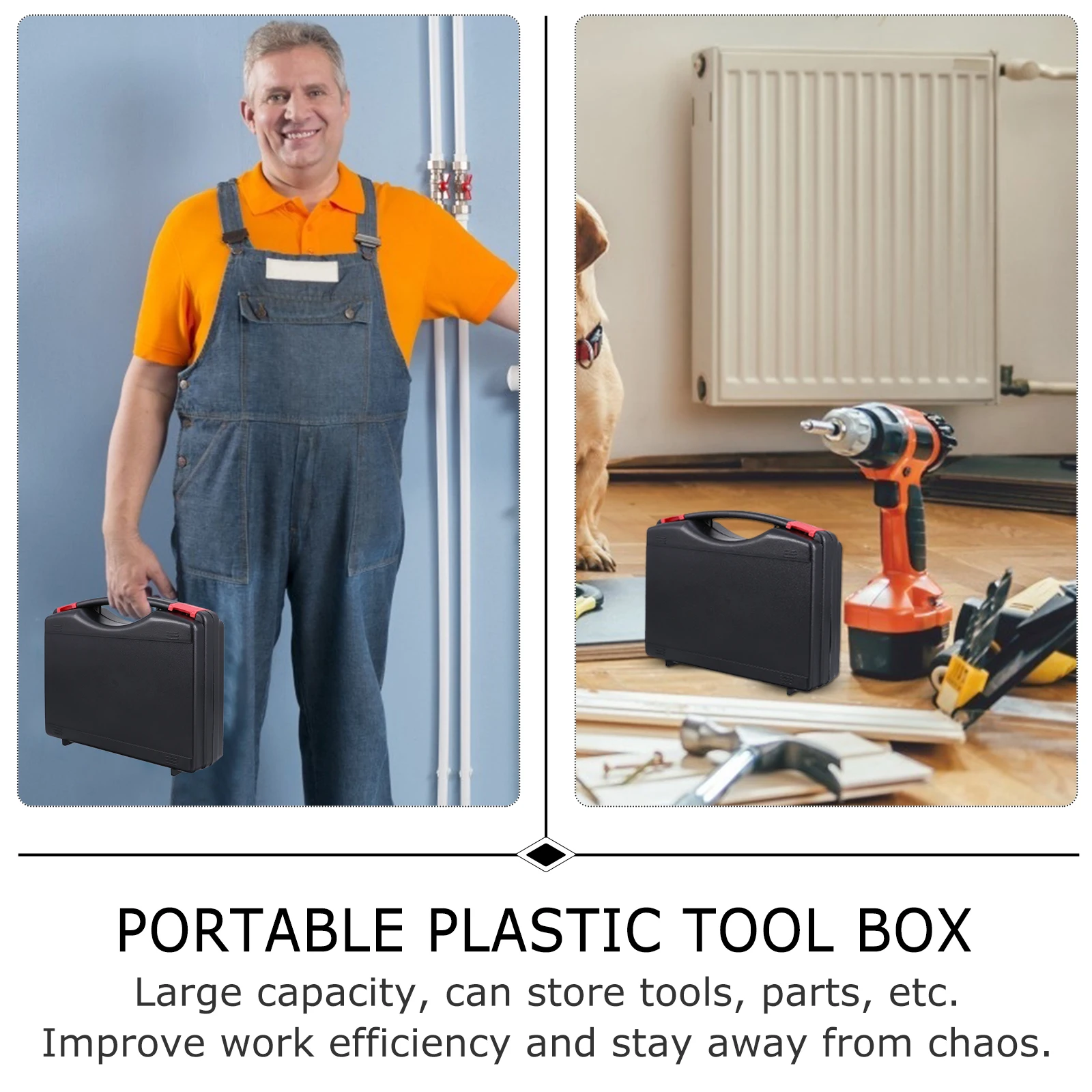 

Multifunctional Plastic Tool Storage Box Large Capacity Durable Pp Material Portable Toolbox For Hand Tools Repair Tool