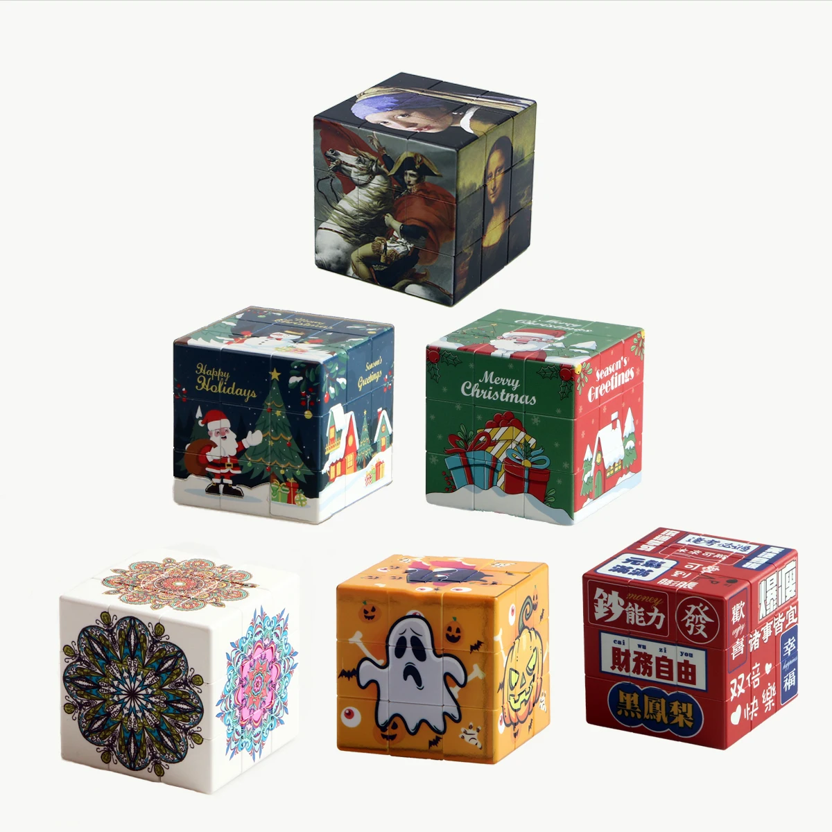 Magic Cube 3x3x3 Cartoon Alien dollar graffiti UV Fun Stress Relief Puzzle Professional Smooth Speed Game Children's Toys Gifts image 3