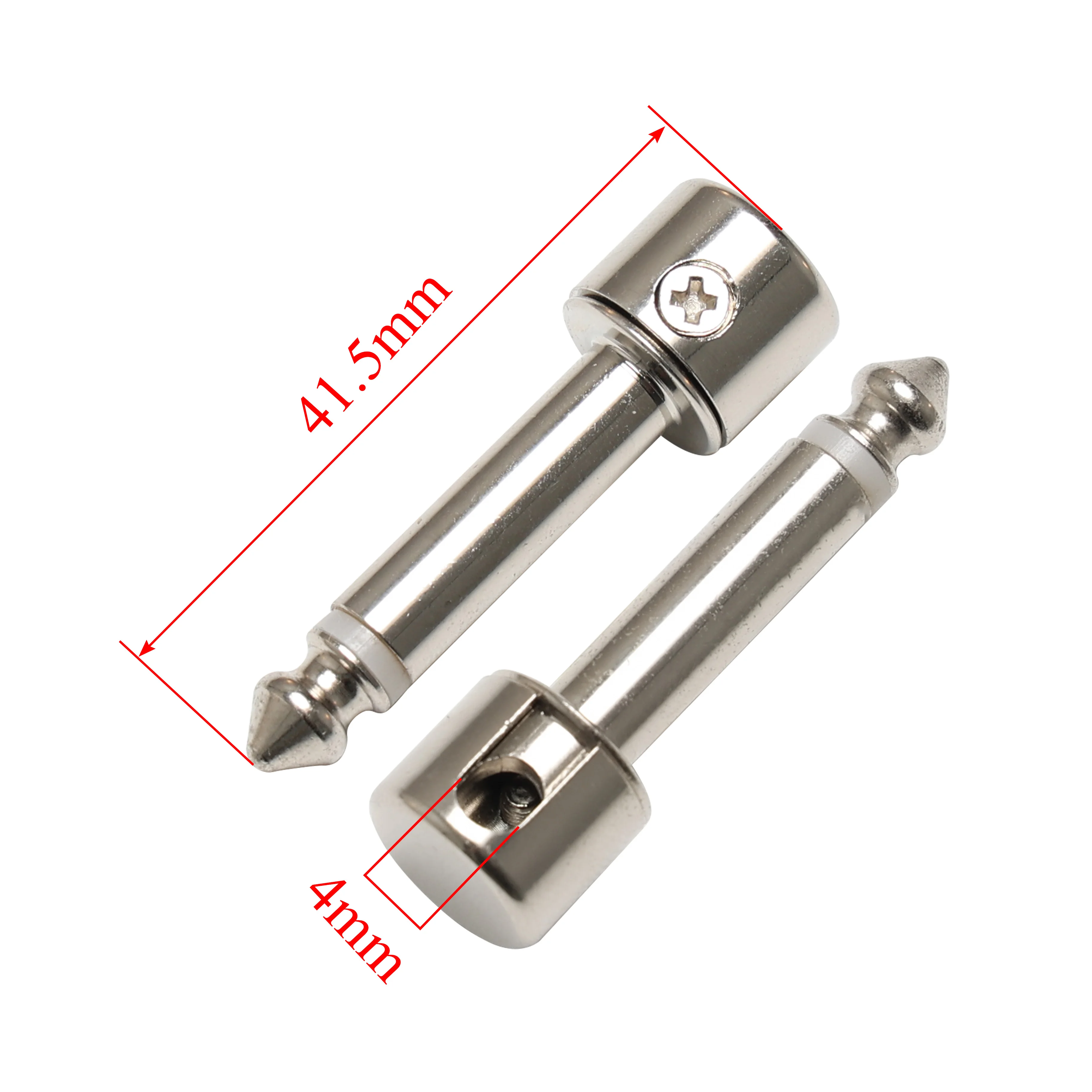 10Pcs Solderless Mini DIY 6.35mm TS Right Angle 1/4" Mono Male Jack, Connector for Guitar Effects Pedal, Fits 4mm Patch Cable view 3