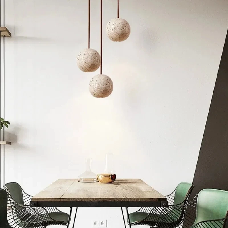 

Modern Japanese Stone Pendant Lamp Bedroom Bedside Led Bathroom Dining Room Kitchen Hanging Bar Island Counter Lighting Lights