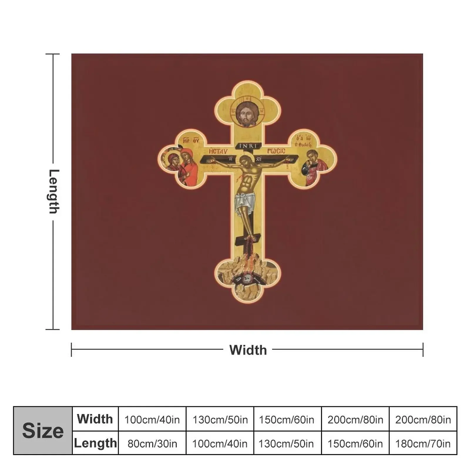 Orthodox Cross Icon Throw Blanket Stuffeds heavy to sleep Comforter Blankets