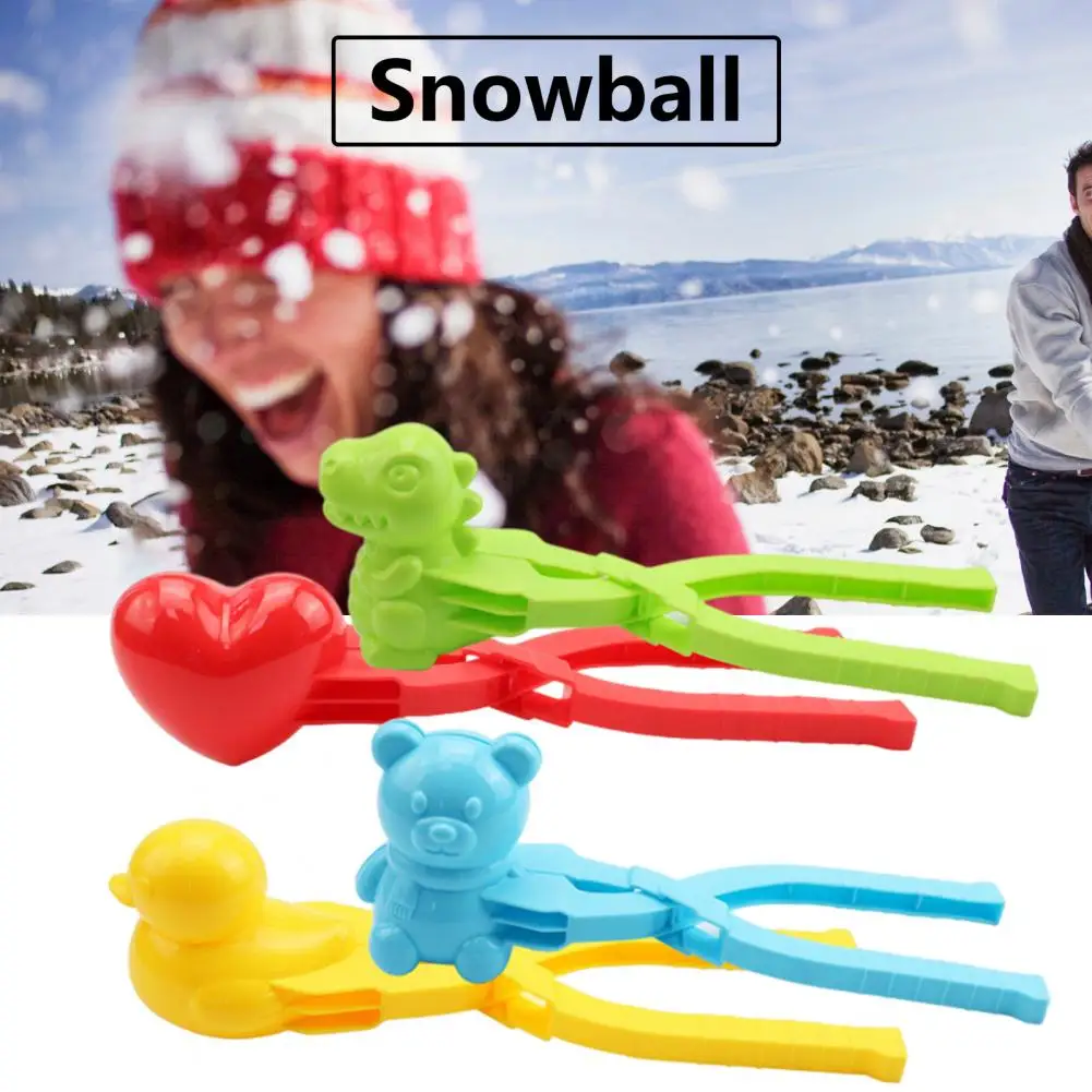 4pcs Snowball Clips Bear Snowball Makers Snow Making Clips Snowballs Mold Snow Shovel Kids Outdoor Sports Snow Toys Snow Gripper