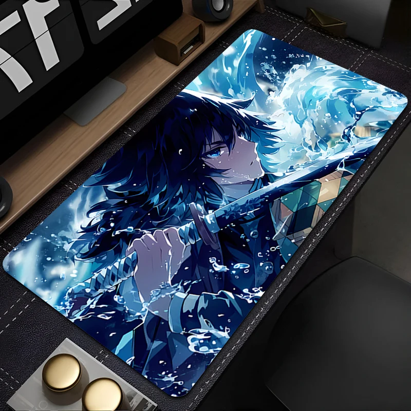 Mouse Pad Japan Anime HD Print Mousepad Laptop Water Dragon Tomioka Giyuu Keyboard Pad PC Cool Demon Slayer Gamer Desk Mouse Mat