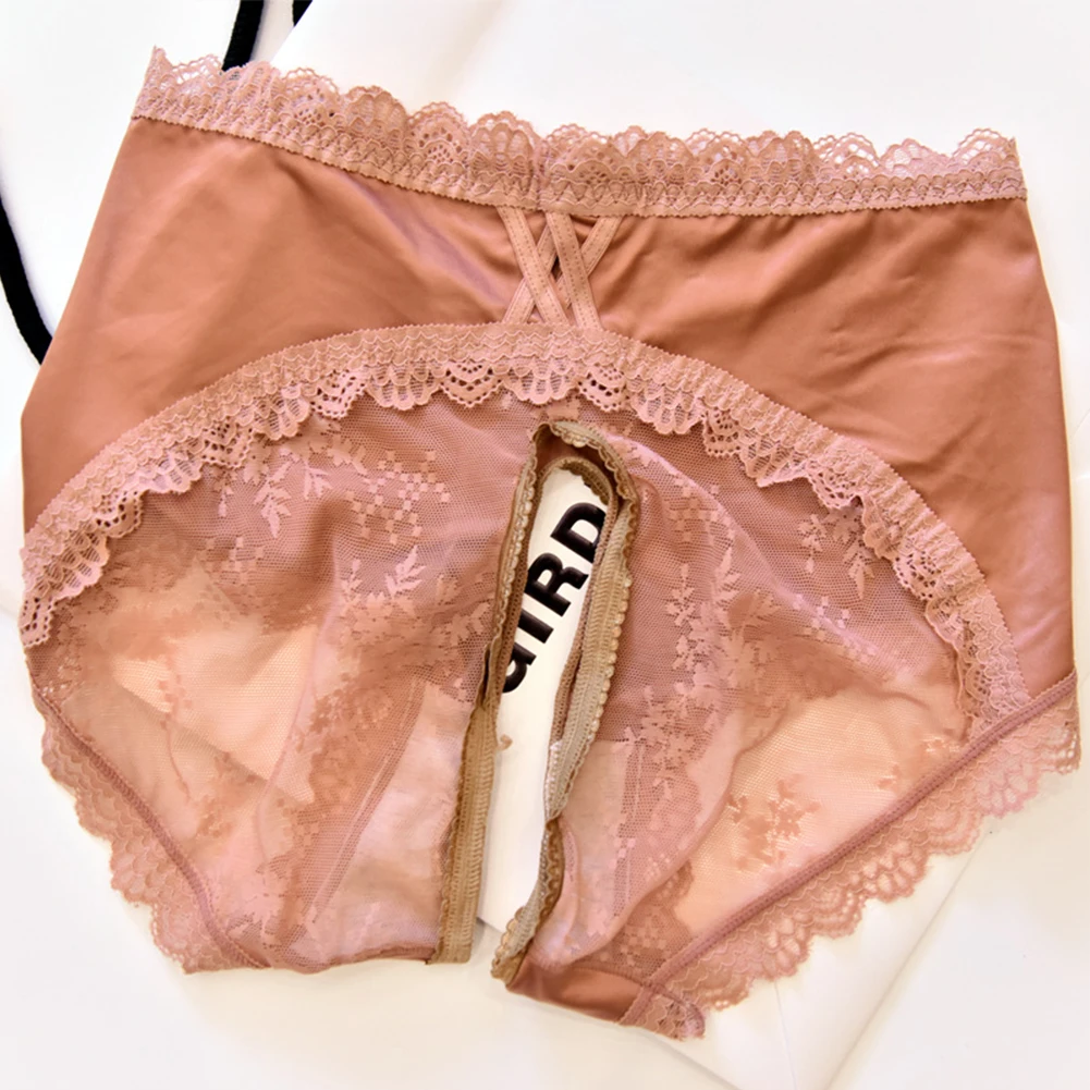 Vrouwen Slipje Sexy Lingerie Open Kruis Slips Hol Ondergoed Zien Door Naadloze Onderbroek Erotische Trunks Kant Knicker