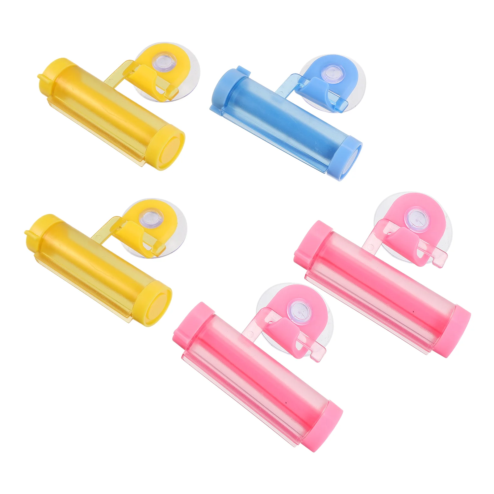 5 Pcs Toothpaste Squeezer Dispenser Tool Portable Suction Cup Hooks Convenient Pp Squeezing Plastic Extruder