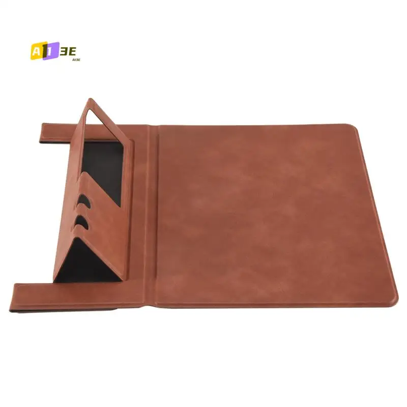 

A13E-Phone Holder Portable Folding Mousepad Pen Holder Mouse Pad With Non-Slip Base, For Wireless Mouse