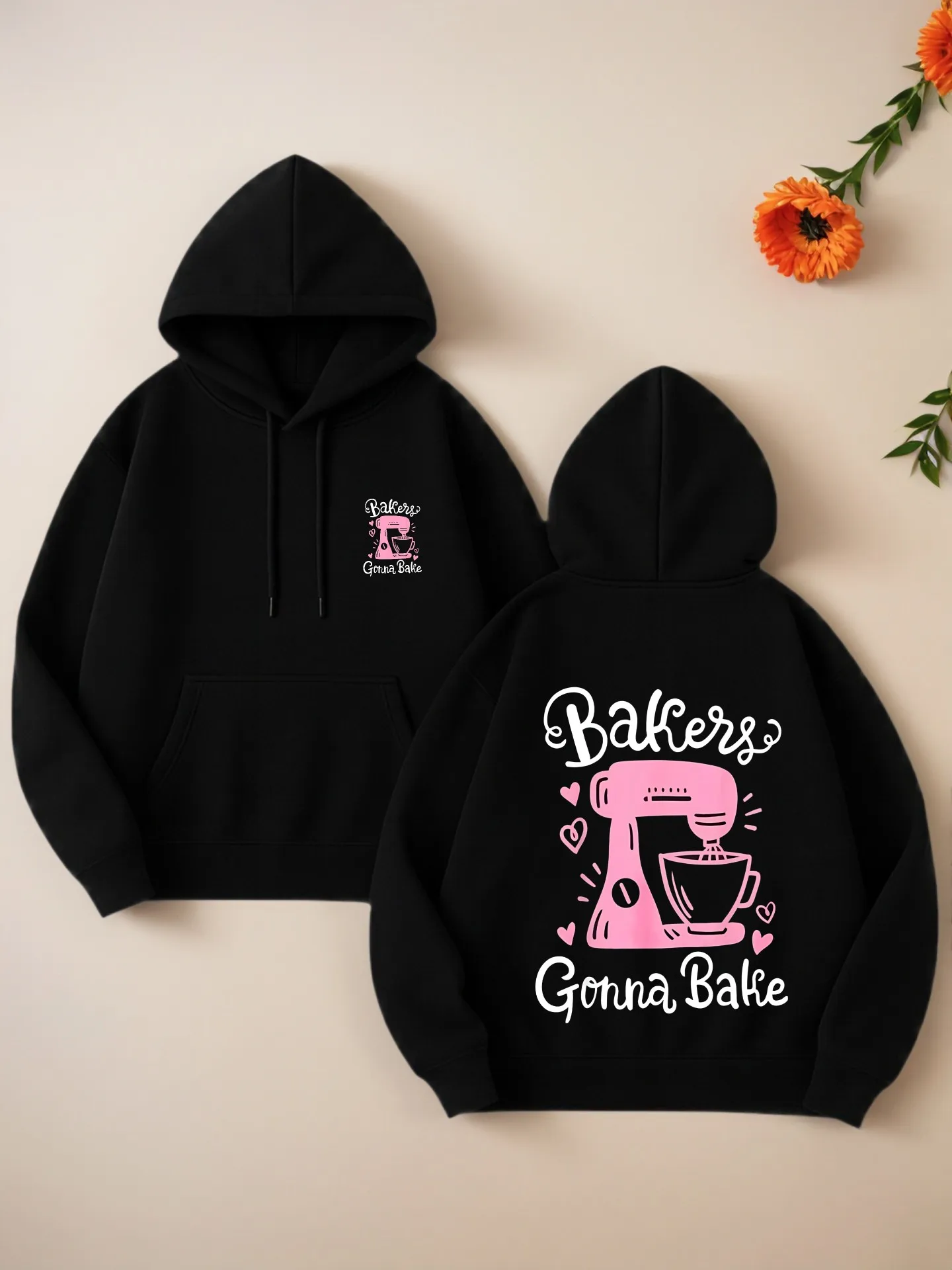 

Women’s Graphic Hoodie, Cute Letter Print, Casual Aesthetic, Soft Fabric, Casual Everyday Wear