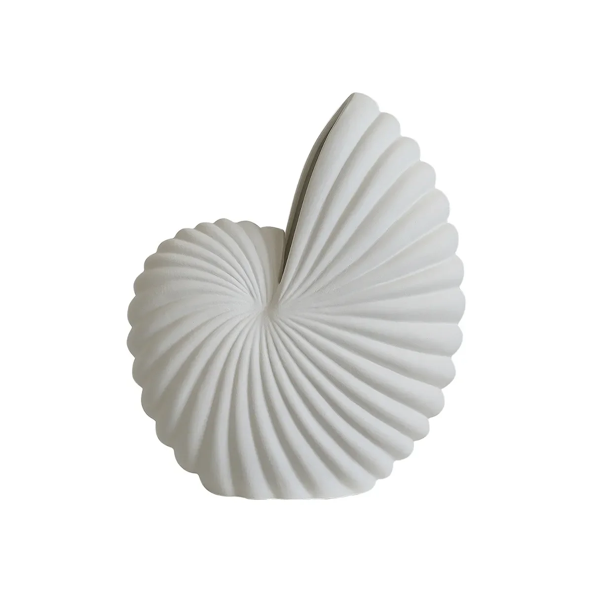 Ceramic artist's works, conch handmade ceramic vase art, homestay flower ware ornament, Chinese style opening gift