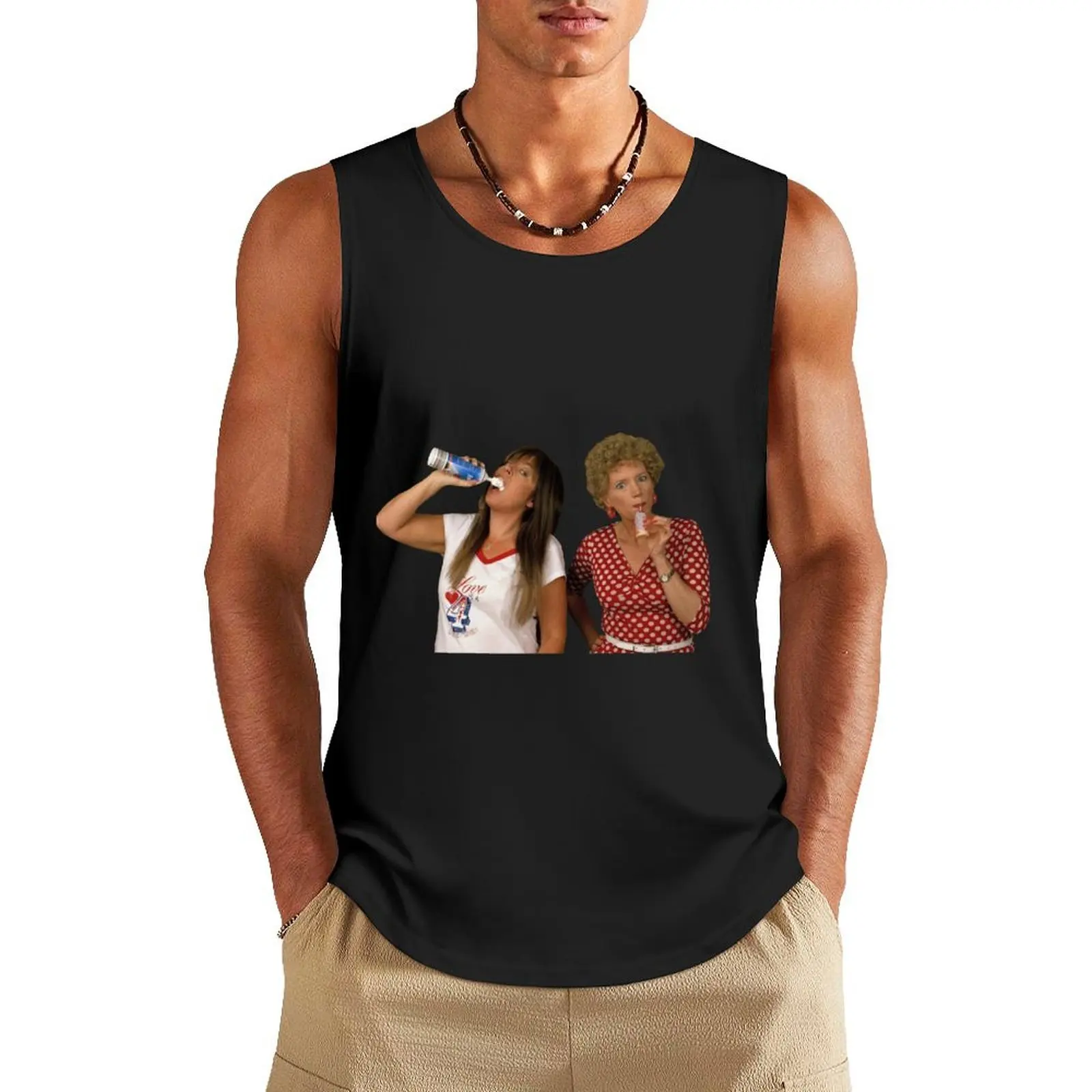 

Kath and Kim: Whipped Cream Tank Top Men's fitness t-shirt Men's t shirt