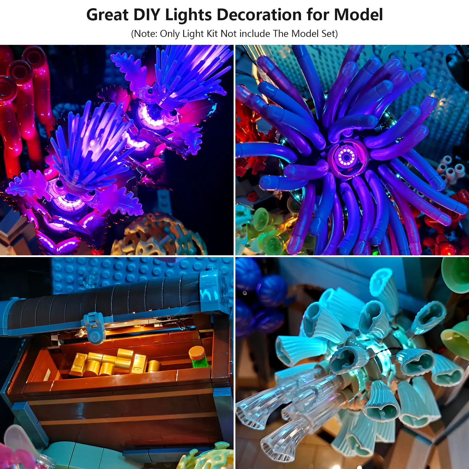 LYBMTWF LED 照明キットはレゴ 10366 熱帯水族館と互換性があり、DIY ライトキット (組み立てブロックは含まれません)