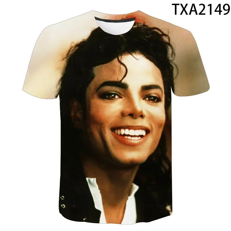 TShirts Singer Michael Jackson 3D Print Casual Fashion Oversized Round Neck T Shirt Kids Boys Girls Tees Tops Tshirt Clothes