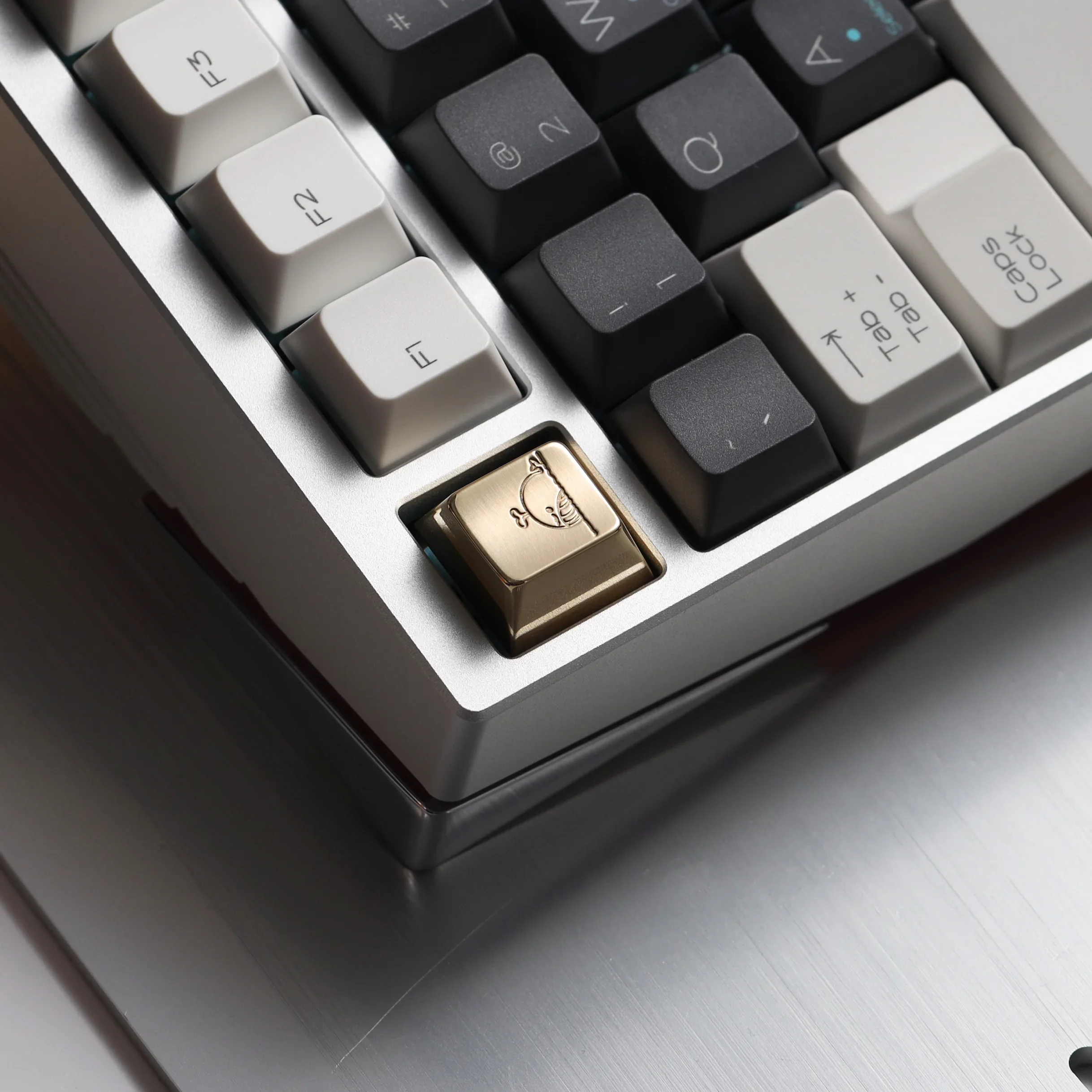 

Brass Whale Personality Simple ESC Metal Keycap CNC Handmade Mirror Polished Original R4 1u Mechanical Keyboard
