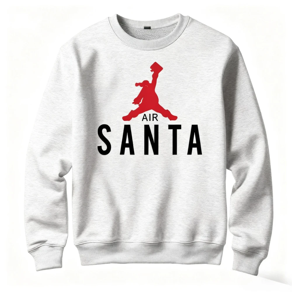 Air Santa Christmas Sweatshirt Funny Unisex Holiday Jumper Creative Design Unique Christmas Gift Clothing Trendy Style Pullover