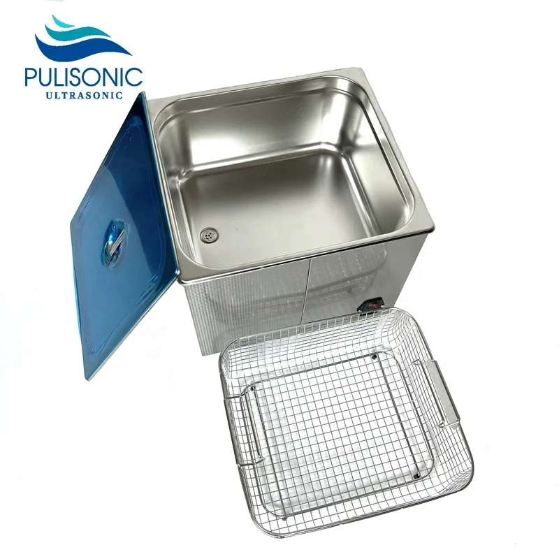 منظف بالموجات فوق الصوتية المنزلية الرقمية 15L 28 كيلو هرتز مع مؤقت/سخان/كنح/نبض للأجزاء المعدنية للغسالات