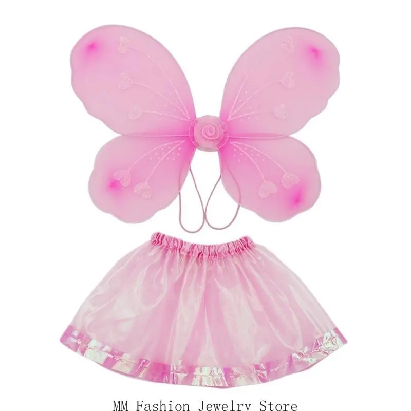 요정 엘프 천사 날개 여자 여자 할로윈 파티 코스프레 의상, 나비 날개 무대 공연 사진 날개 D0UB