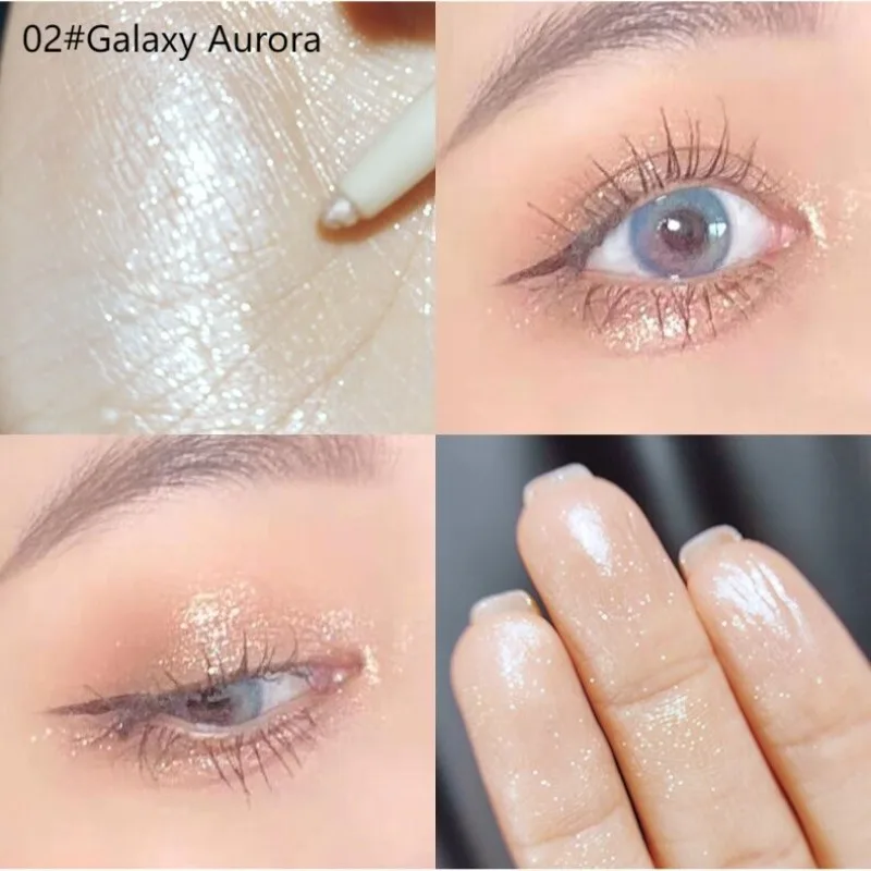 لامعة الحرباء كحل قلم رصاص الأخضر الذهب الأرجواني بريق ظلال العيون الكذب دودة القز القلم مقاوم للماء مستحضرات التجميل النساء ماكياج