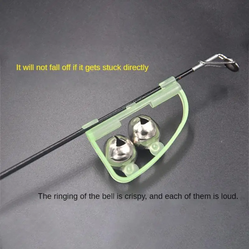 1 ชิ้น/ล็อตสัญญาณเตือนภัยตกปลา Bell Luminous Sea Fishing Feeder ตกปลา Bell TWIN Sea Rod TIP Fish Bell ALARM Fishing Tackle