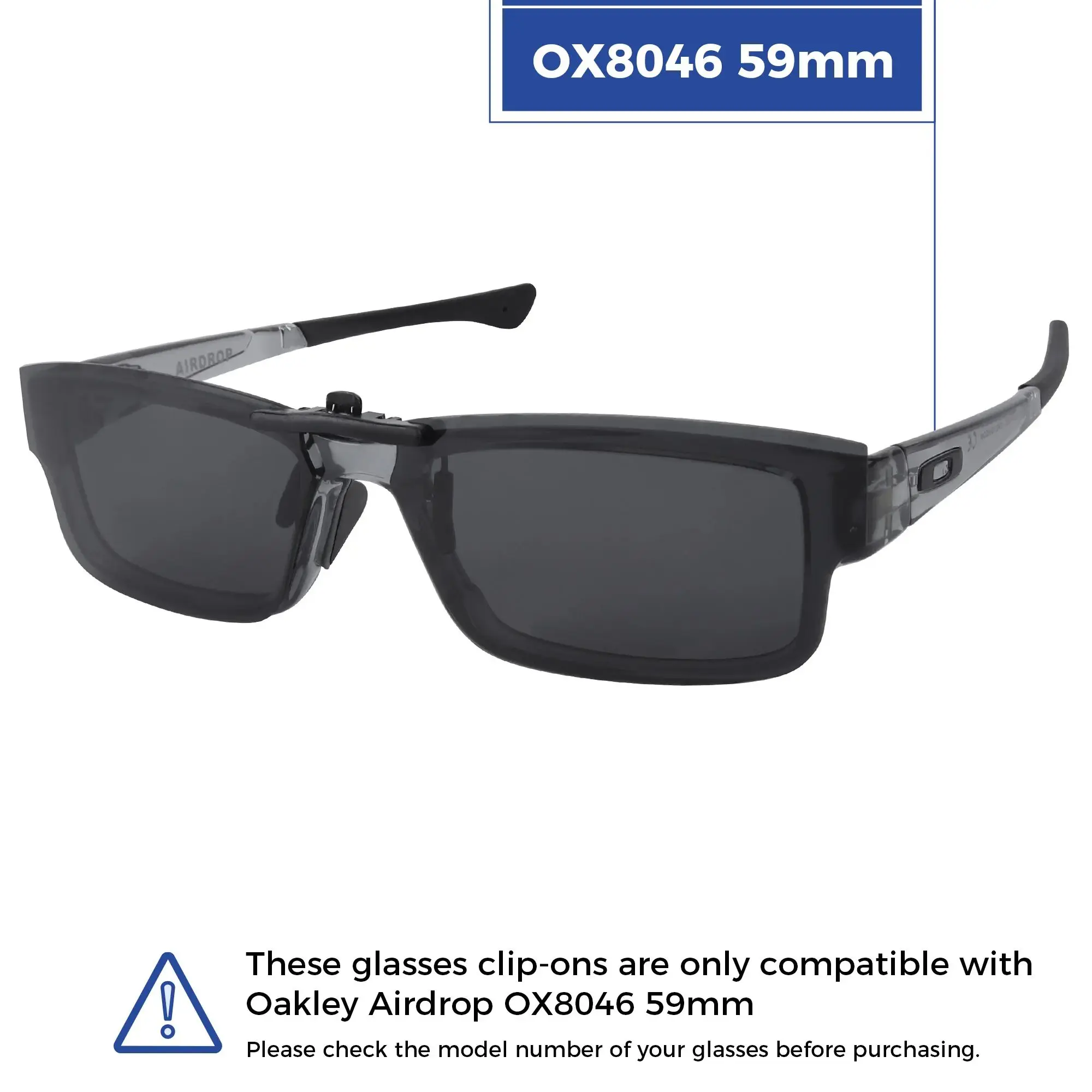 Rarayvix Polarized Clip-on Sunglasses Lenses Compatible with Oakley Airdrop OX8046-59 UV Protection Sunglasses