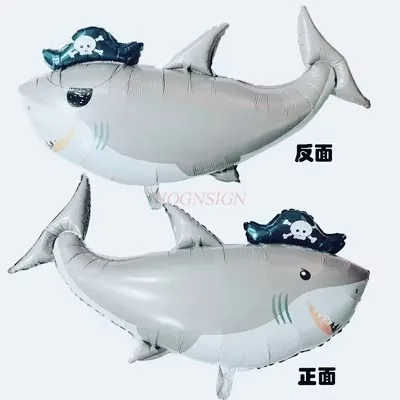 海賊、サメ、アルミホイルバルーン、水族館、プールの装飾、風船、子供の誕生日パーティー、アルミホイル