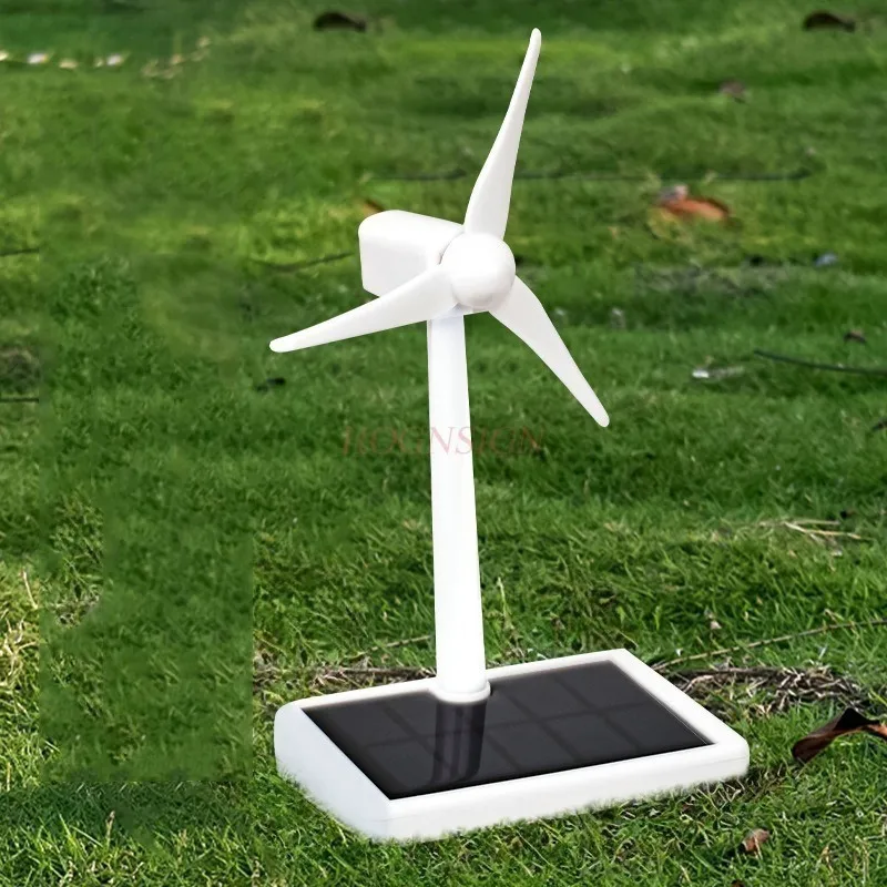 1set Wind turbine, solar toy, children's DIY assembly, optional windmill model, ornament, physical science experiment