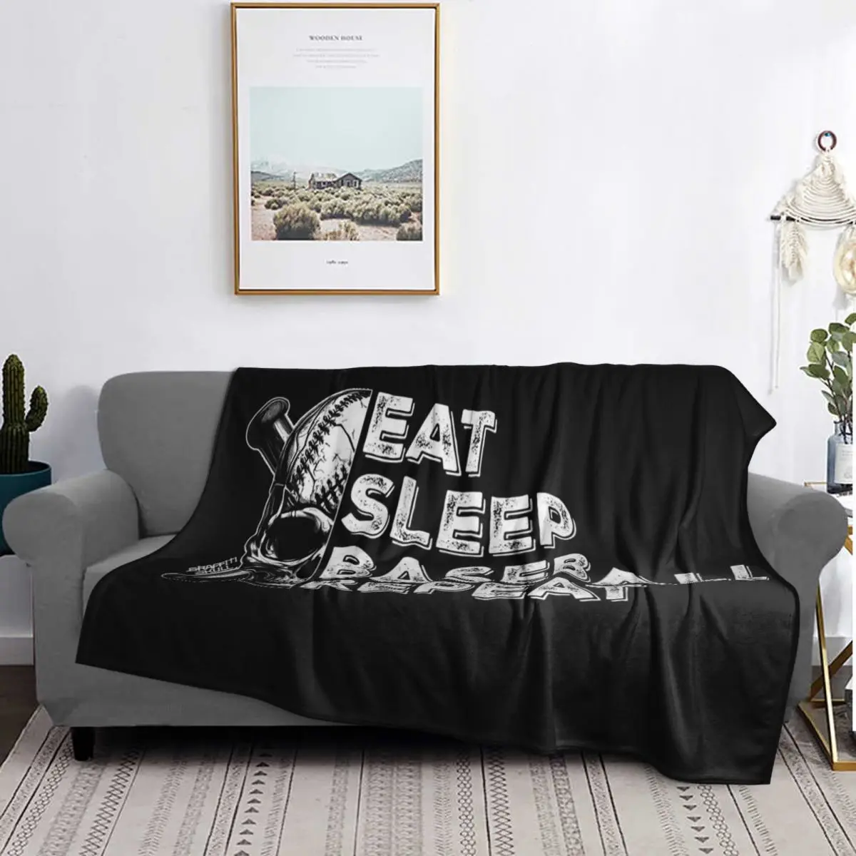 

Одеяло Eat Sleep Baseball, мягкое теплое фланелевое одеяло для кровати, гостиной, пикника, путешествий, домашнего дивана