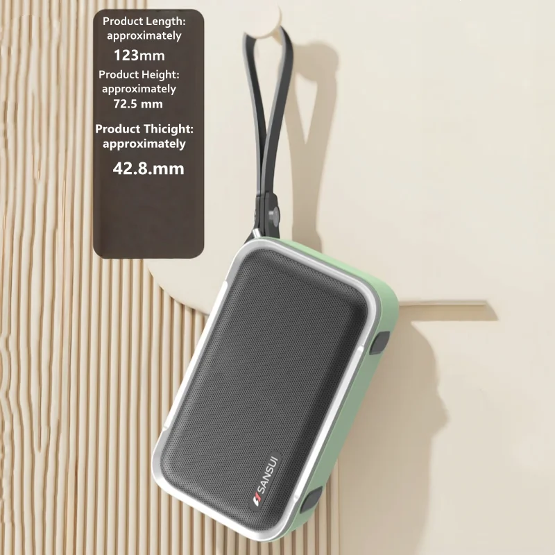 

SANSUI U2 Портативный Bluetooth-динамик Модный FM-радио Запись/USB/TF/AUX Музыкальный плеер Многофункциональное радио Стерео сабвуфер