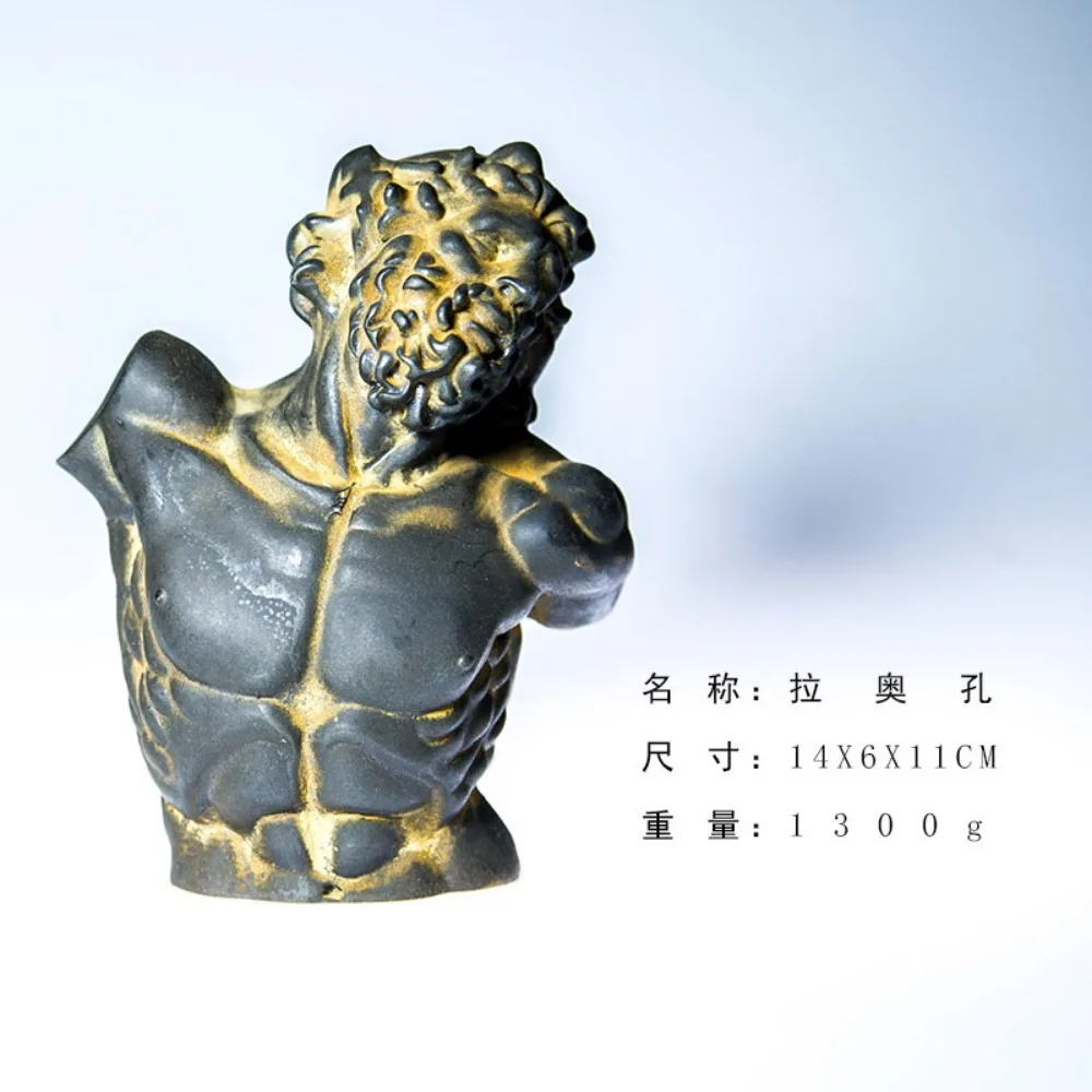 Modern Simple Laocoon European Art Desktop Decoration Figure Small Ornament Imitation Cast Iron Sculpture Handmade Ornament