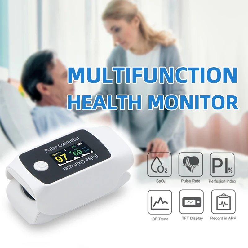 BERRY 2-in-1 Pulse Oximeter with Blood Pressure Trend Multifunctional Health Monitor for Home Use Bluetooth With Free APP