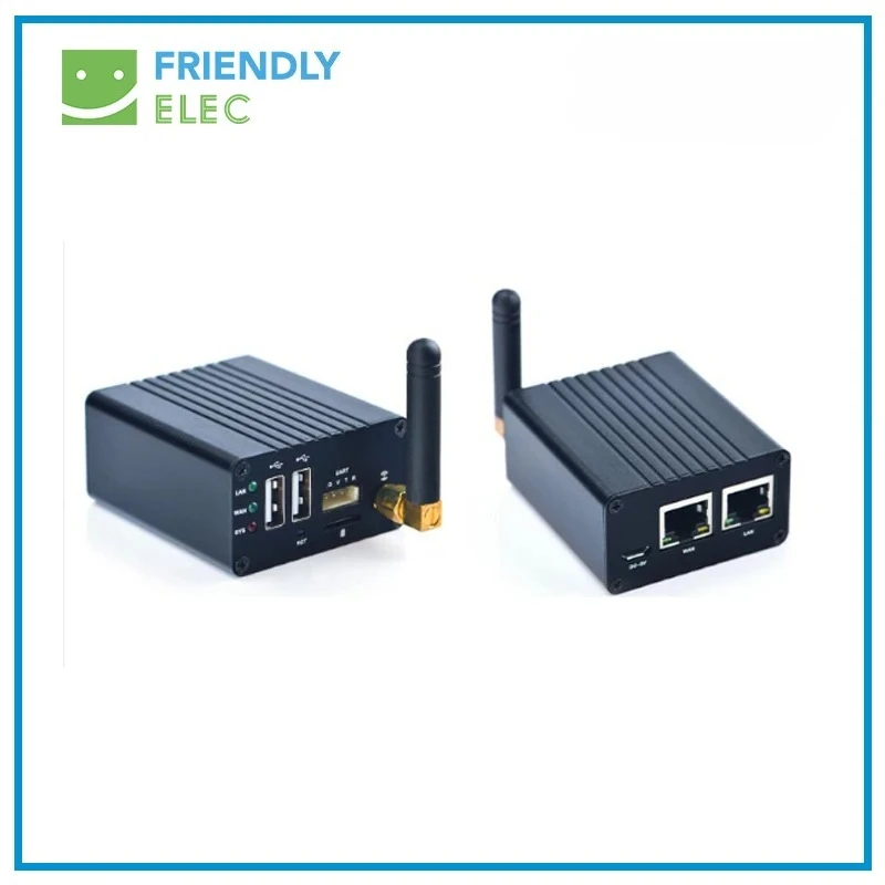 NanoPi R1 Allwinner H3 1GB RAM 8GB eMMC Gbps إيثرنت واي فاي بلوتوث OpenWRT cortex-A7 FriendlyELEC 5V2A EU/US Power اختياري