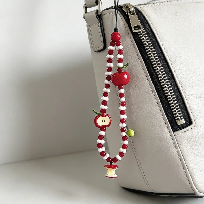 

1pc Small Fresh Mobile Phone Chain Keychain Beads Small and Unique Ins Style CCD Camera Chain Accessories