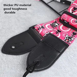 Expanded Acoustic Guitar Handle Ethnic style, leather head, adjustable shoulder strap, guitar accessories, 1pc Main Main Sales Guitar Big Biglets - №7