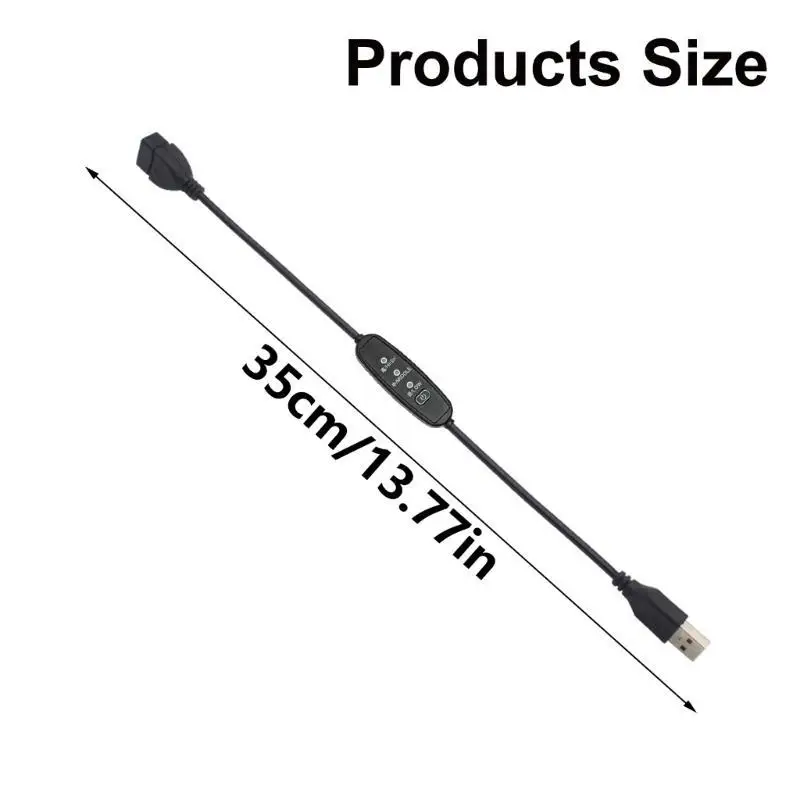 Cable USB 31BA 35cm con interruptores atenuación, Cable extensión línea Control velocidades para USB