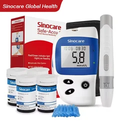 Sannuo Sinocare Safe ACCU2 Blood Glucose Meter Blood Sugar Test Kit Diabetes Home Glucometer with 50pcs Strips or only strips