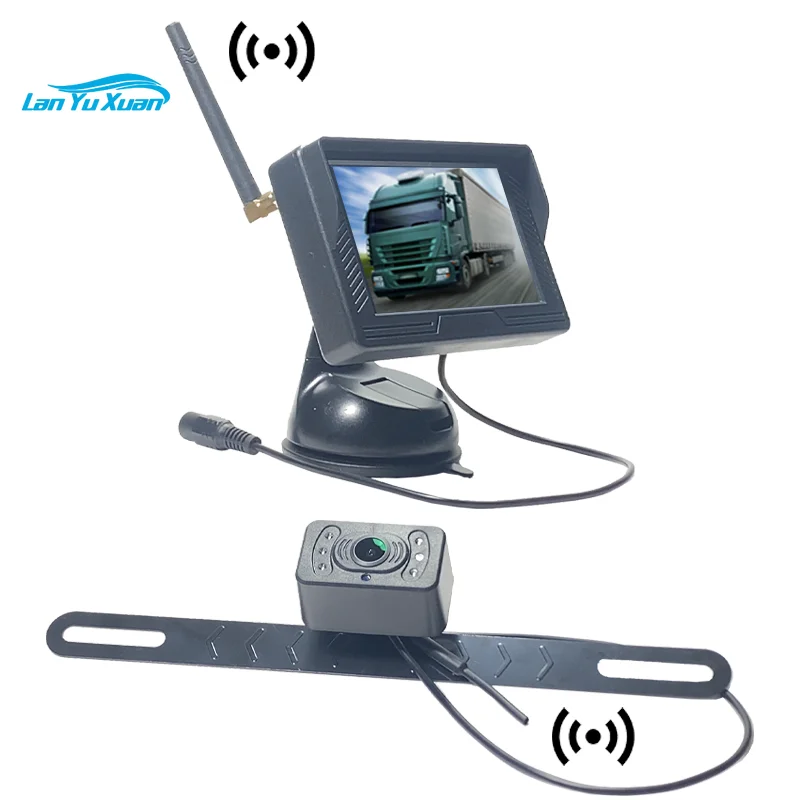 

Hesida New model Rear view Signal stability Wireless car reverse CVBS 5 inches with Waterproof IP68