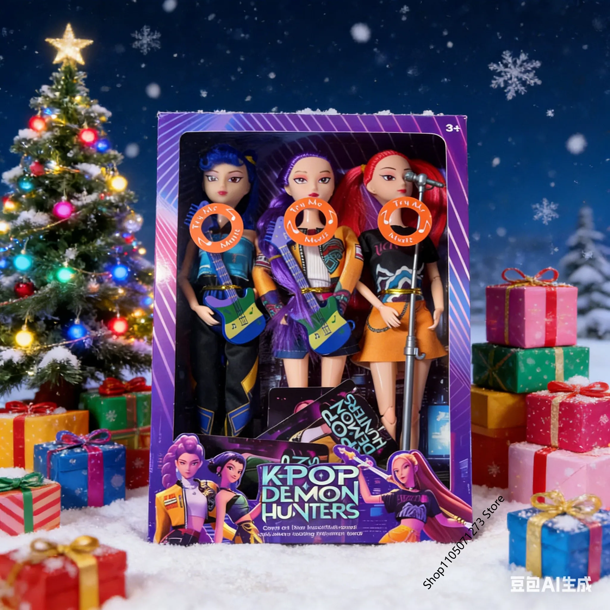 Anime dos desenhos animados kpop menina grupo música anime rumi mira zoe figuras de ação com modelo música decoração brinquedo crianças aniversário presente natal