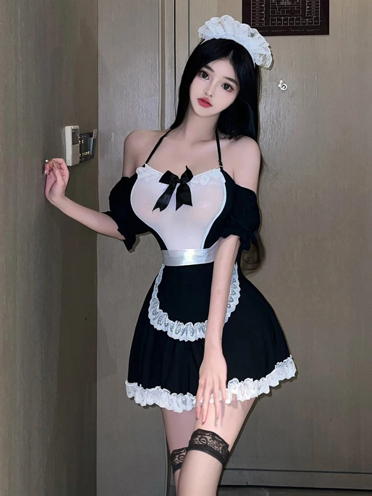 

Sexy Sweet Pure Desire Bal Dr High Waist Lace Trim Me See tough orm Skirt ort a Line Dr for Women