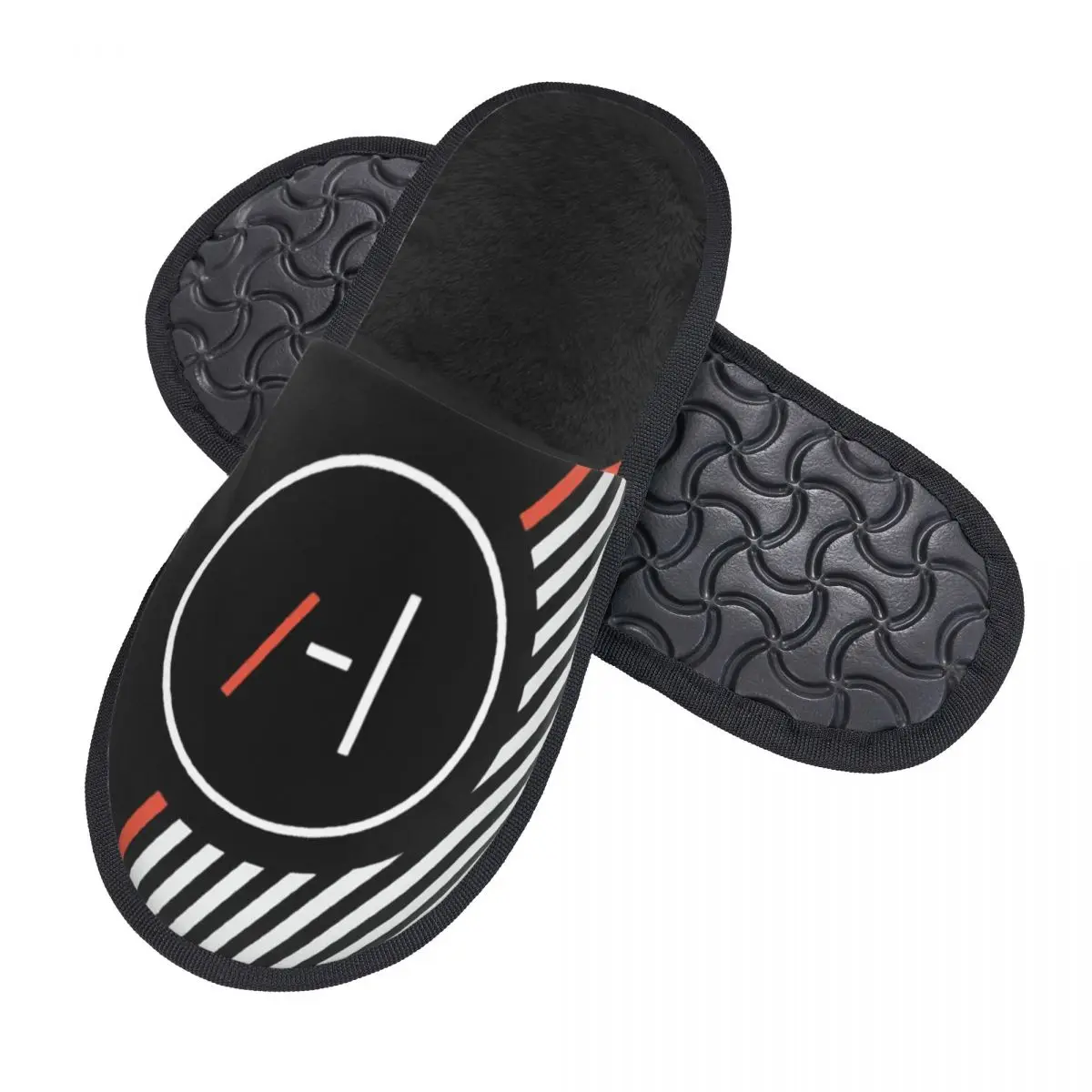 Custom T-Twentys One P-Pilots Stripe Memory Foam Slippers Women Cozy Warm House Slippers