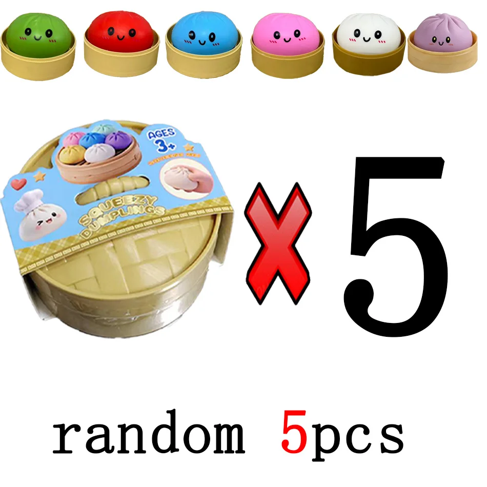 Glitzer-Dumpling Squishy mit Box – Sensorisches Quetschspielzeug zur Stresslinderung