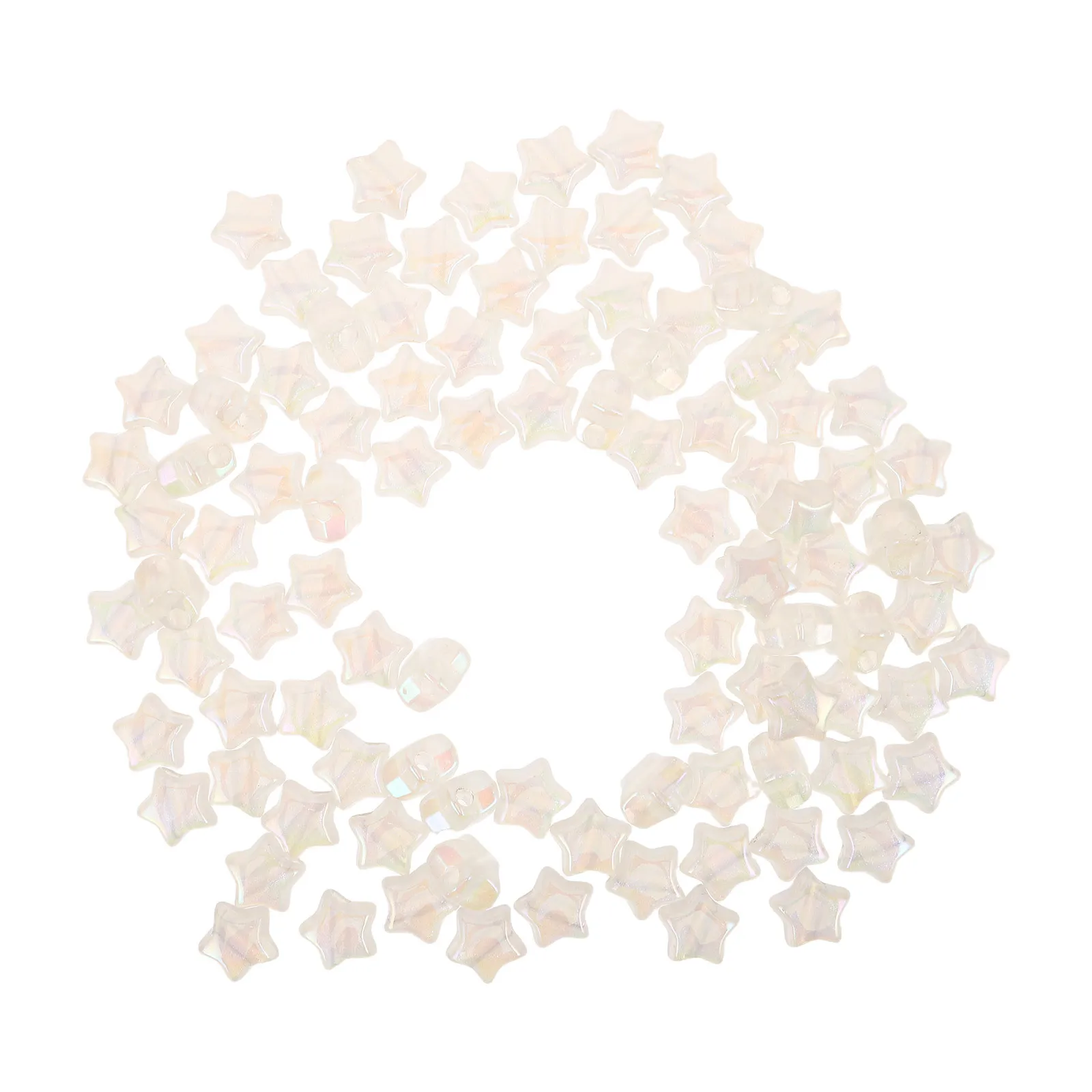 

100 шт. матовые пластиковые бусины в форме звезды, очаровательные свободные бусины-разделители для DIY ожерелья, браслета, ремешка, ювелирные изделия, принадлежности для рукоделия