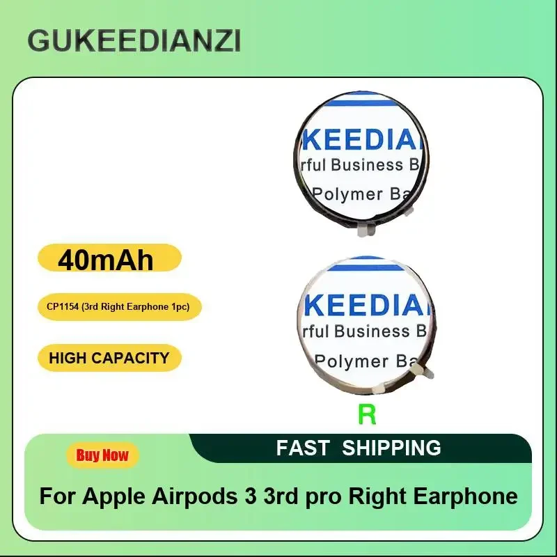 

Battery For Apple Airpods 3 3rd pro Right Earphone Left + 1st 2nd A1604 A1523 A1722 A2032 A2031