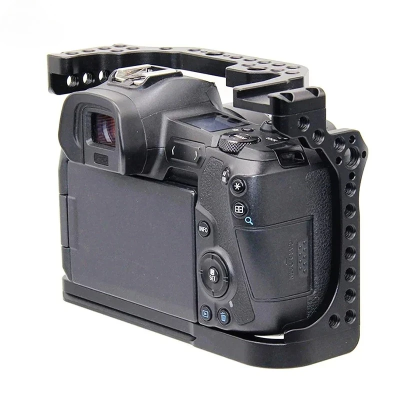 Camera Cage for Canon EOS R ILDC Camera Form-fit for Arca Swiss Baseplate ARRI Cold Shoe Mount Video Film Movie Rig Stabilizer